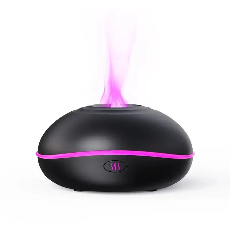 Modern Ultrasonic Aroma Diffuser with Flame Light Effect and 200ml Capacity