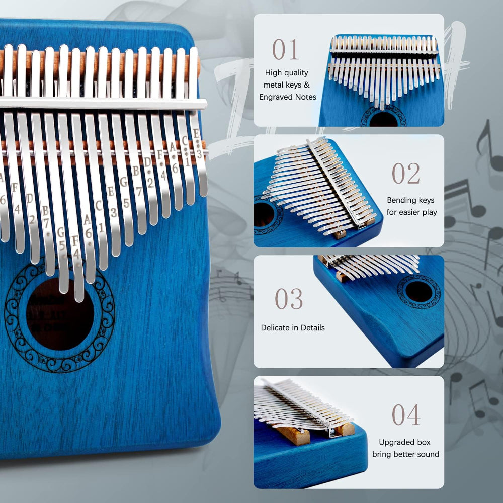 17-Key Kalimba Thumb Piano Portable Wood Finger Piano Instrument