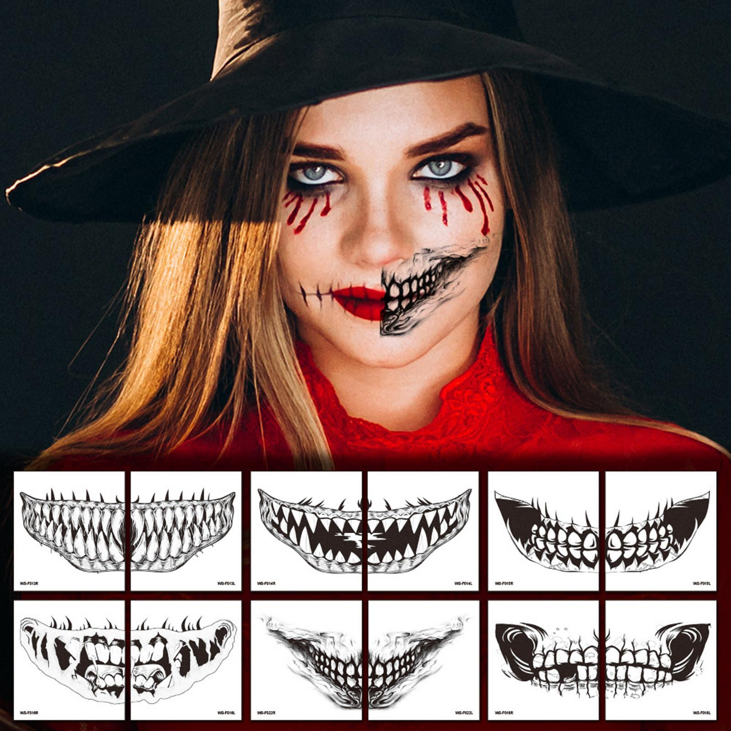 Halloween Temporary Tattoo Makeup – Realistic Fake Wounds, Scars & Blood FX Stickers for Costume & Prank Use