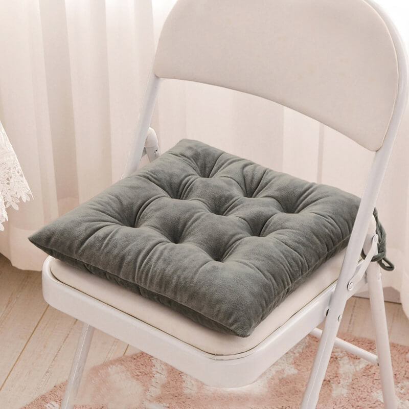 Soft Velvet Dining Chair Cushions with Ties 16" x 16"