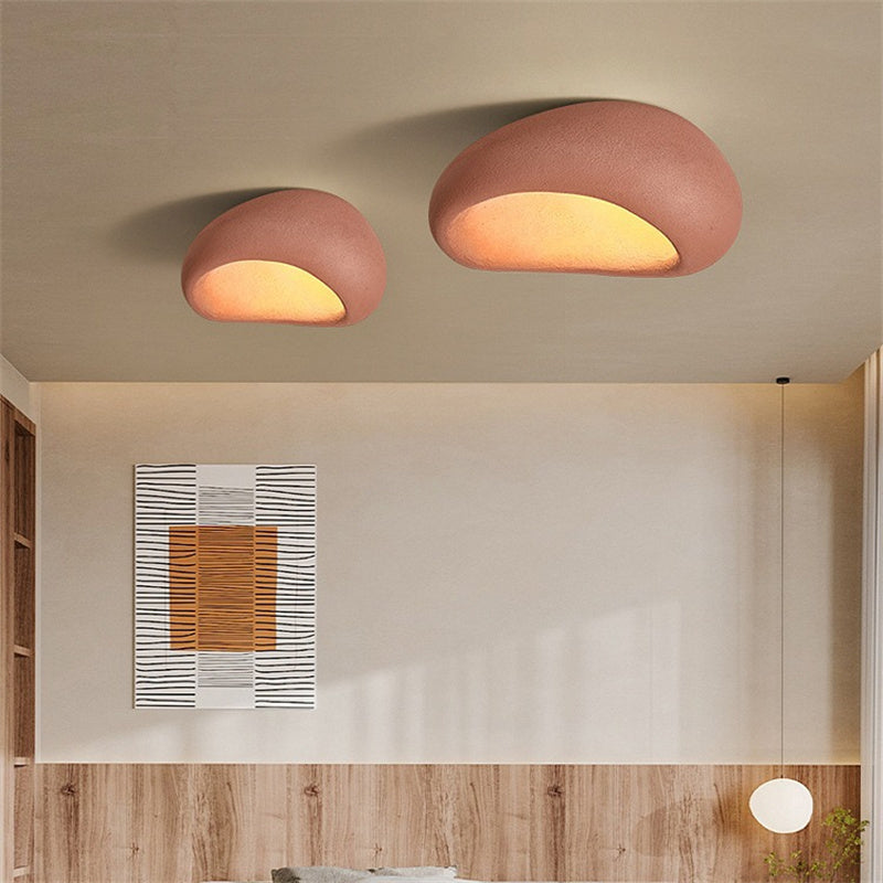 Modern Resin Ceiling Light Fixtures with 3-Color Lights