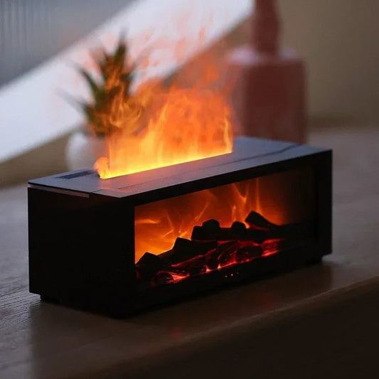 Luxury Flame-Effect Aroma Diffuser with LED Lighting