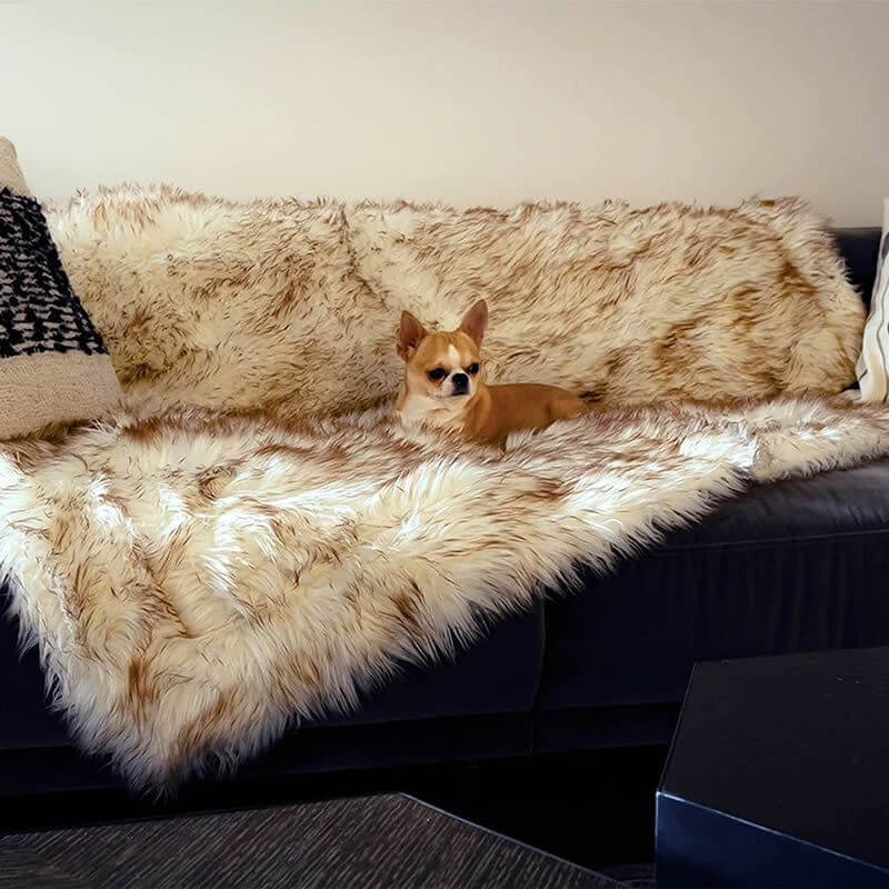 Fur Dog Blanket Couch Protector - Hair, Dirt, Liquid Protection