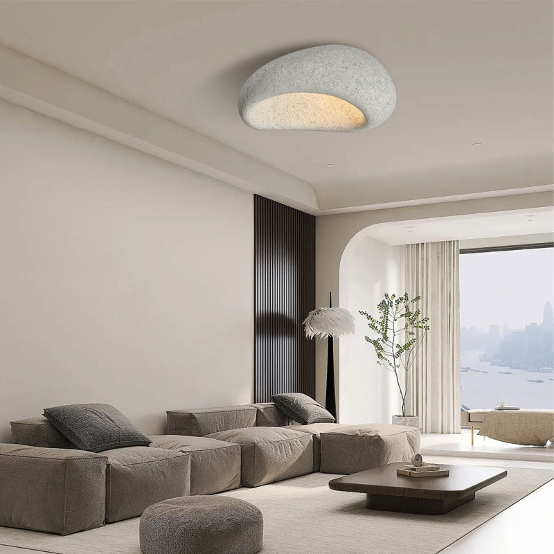 Modern Resin Ceiling Light Fixtures with 3-Color Lights