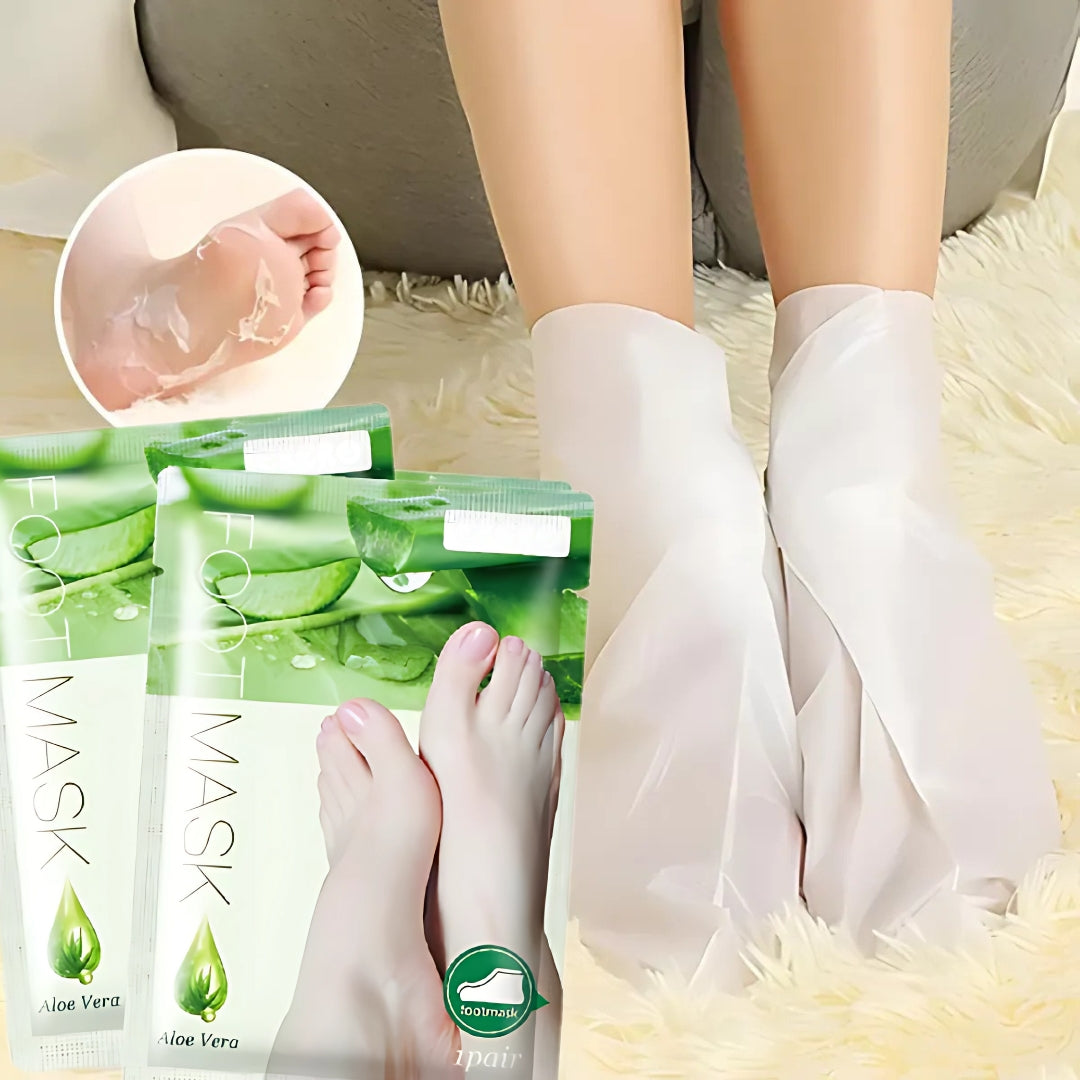 Exfoliating Foot Peel Mask for Dry Cracked Heels – Callus Remover, Dead Skin Exfoliator, Spa Pedicure Treatment