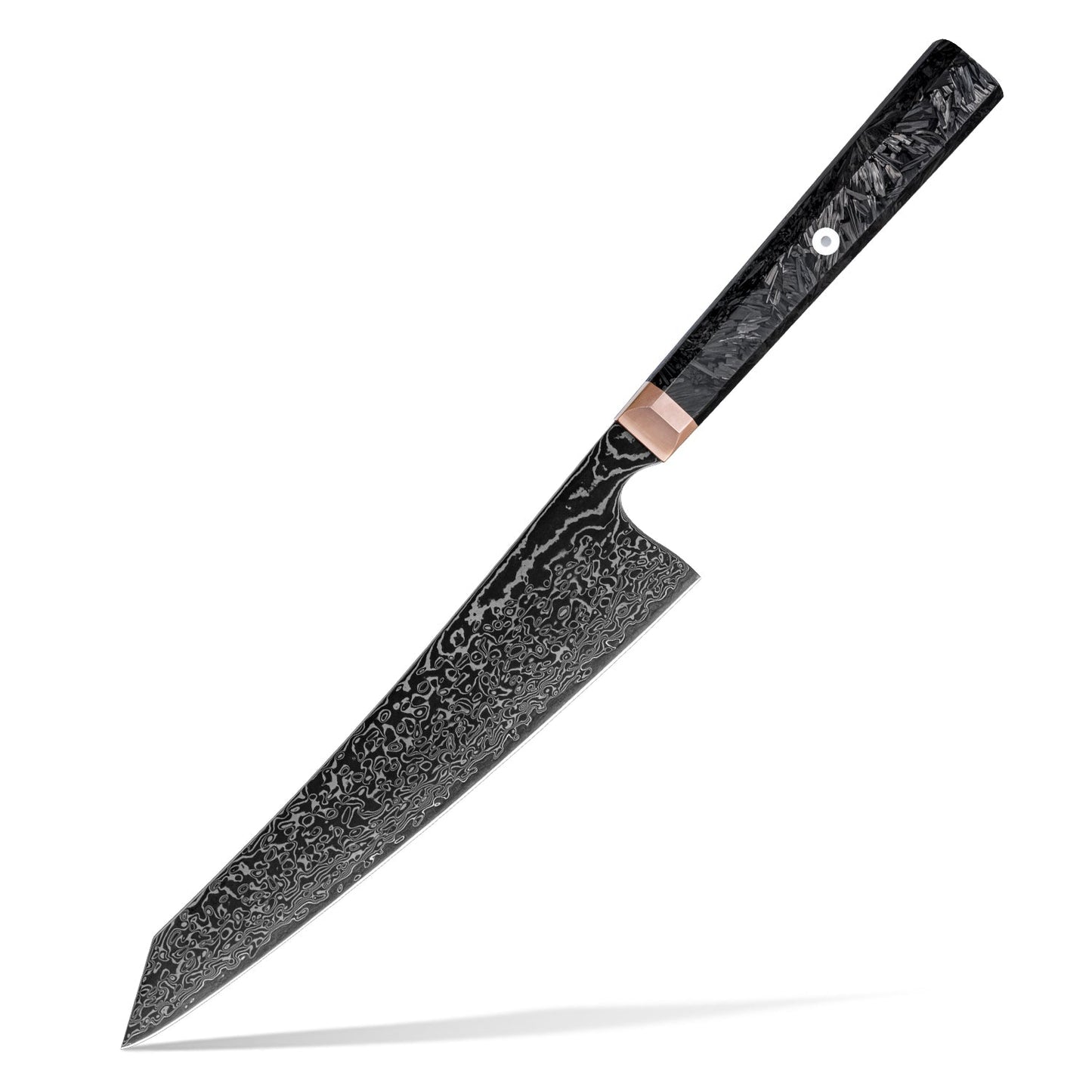 Obsidian (黒曜石) Damascus Steel - 8.2 Inch Kiritsuke Chef's Knife