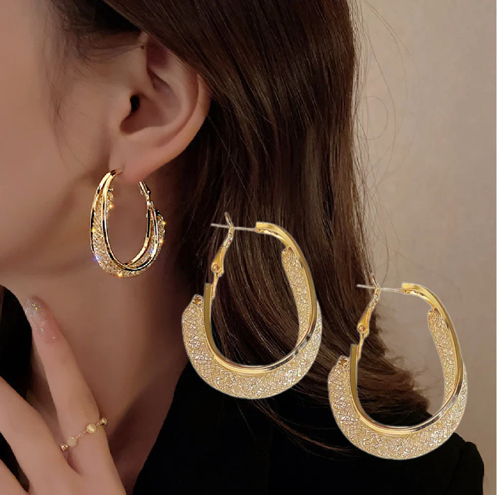 Fashion Oval Earrings