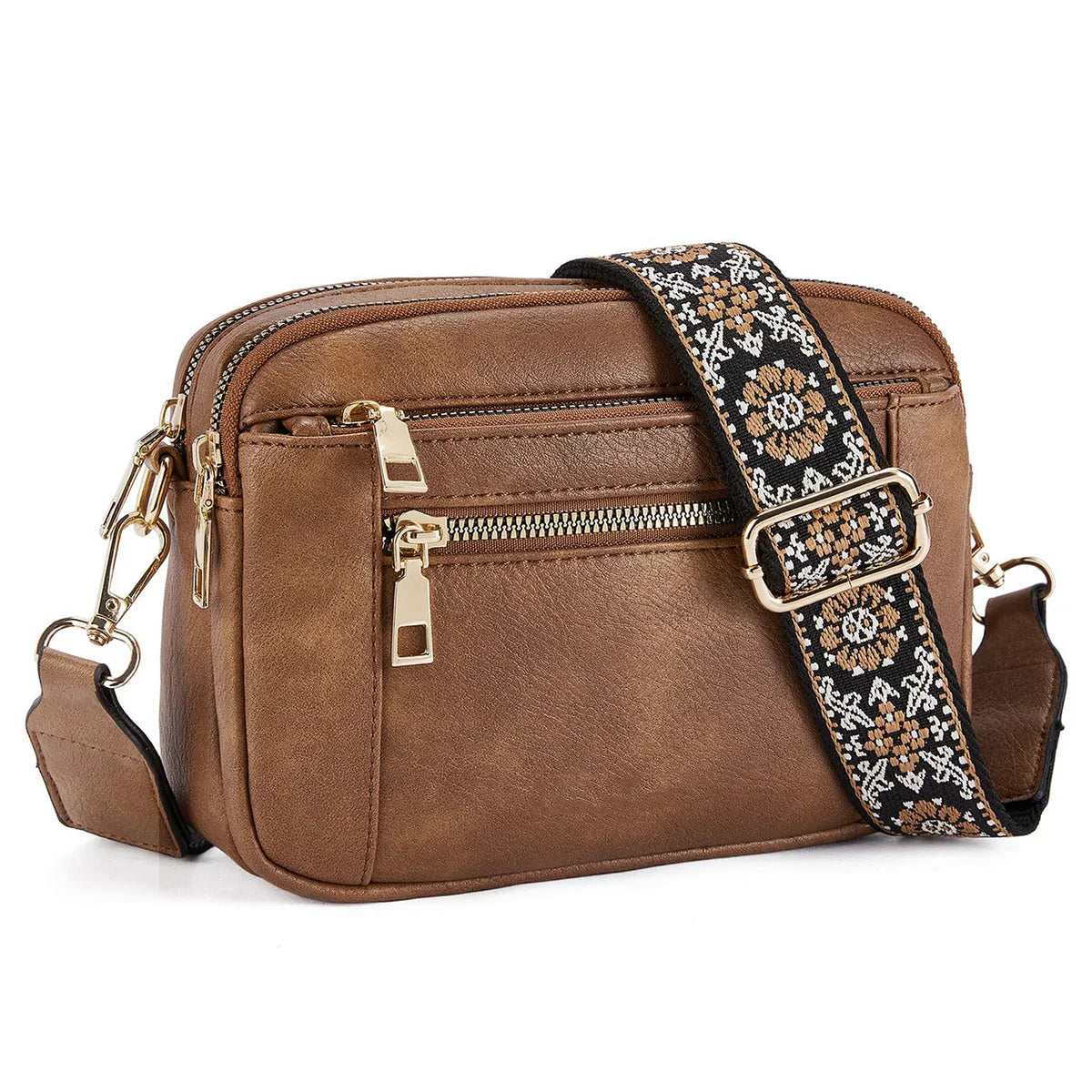 Handmade Crossbody Leather Bags with Colorful Straps - Stylish Purses & Wallets for Women