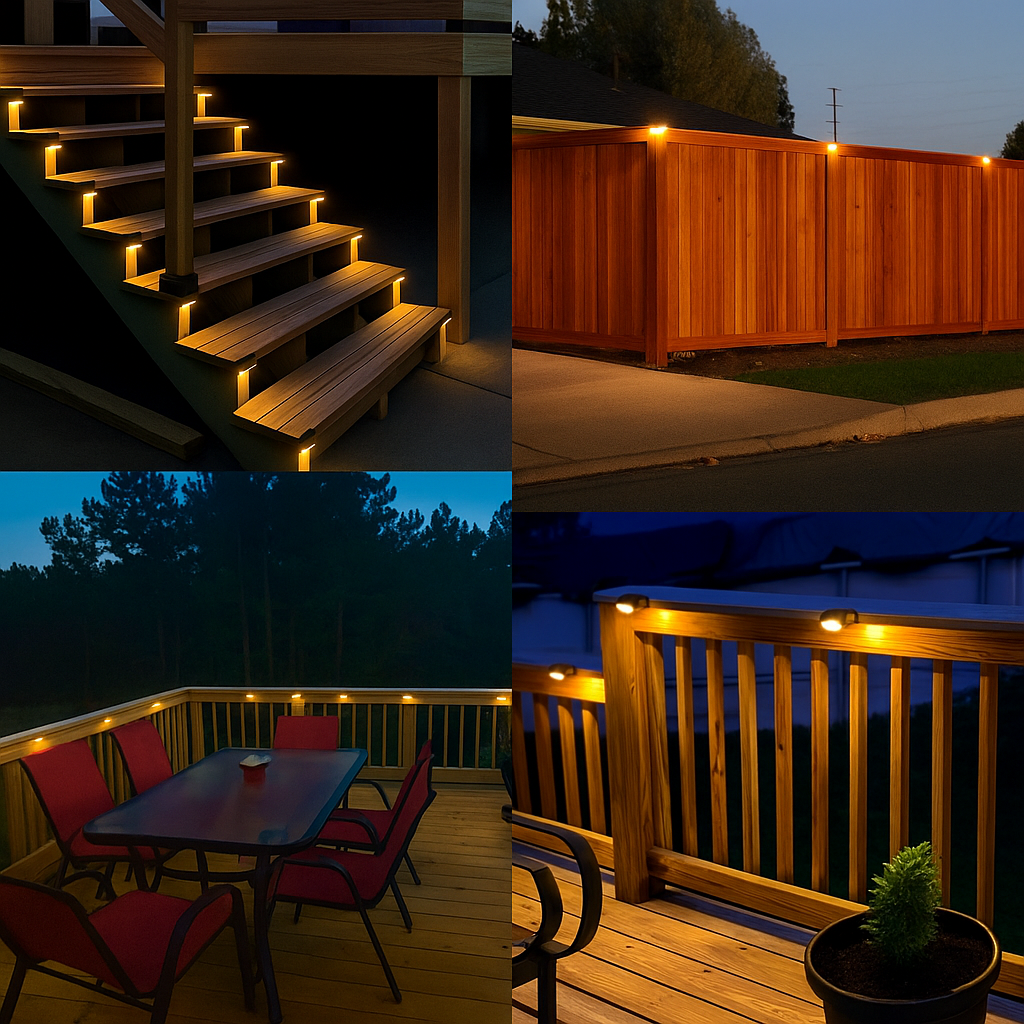 Warm White LED Solar Step Lights – Waterproof Outdoor Path & Stair Lamps for Garden, Patio, Balcony & Fence