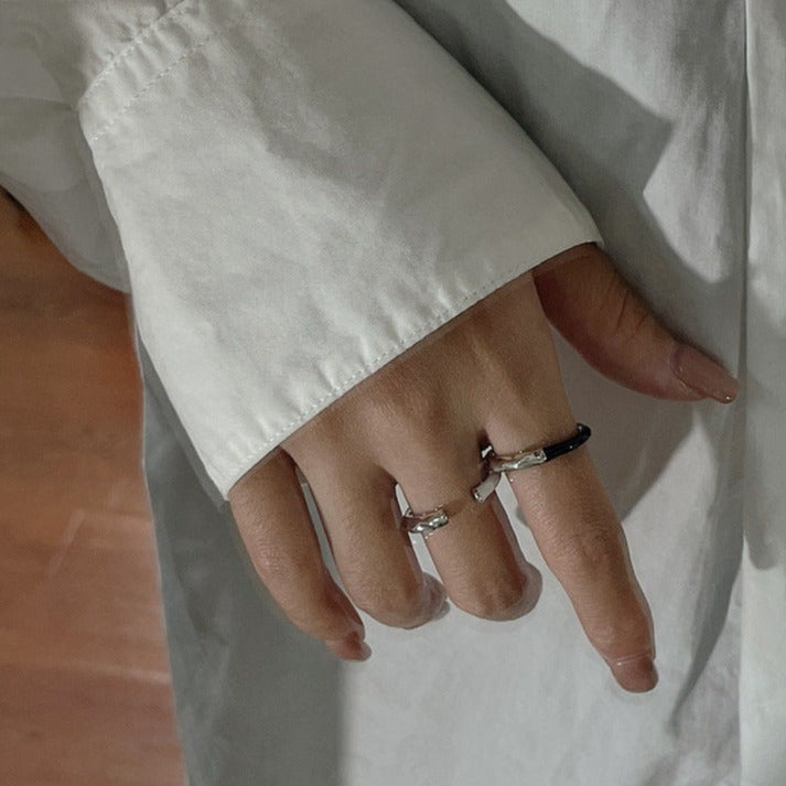 Textured Liquid Metal Drip Glaze Ring