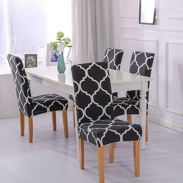 Stretch Removable Washable Spandex Dining Chair Covers| 40 Colors