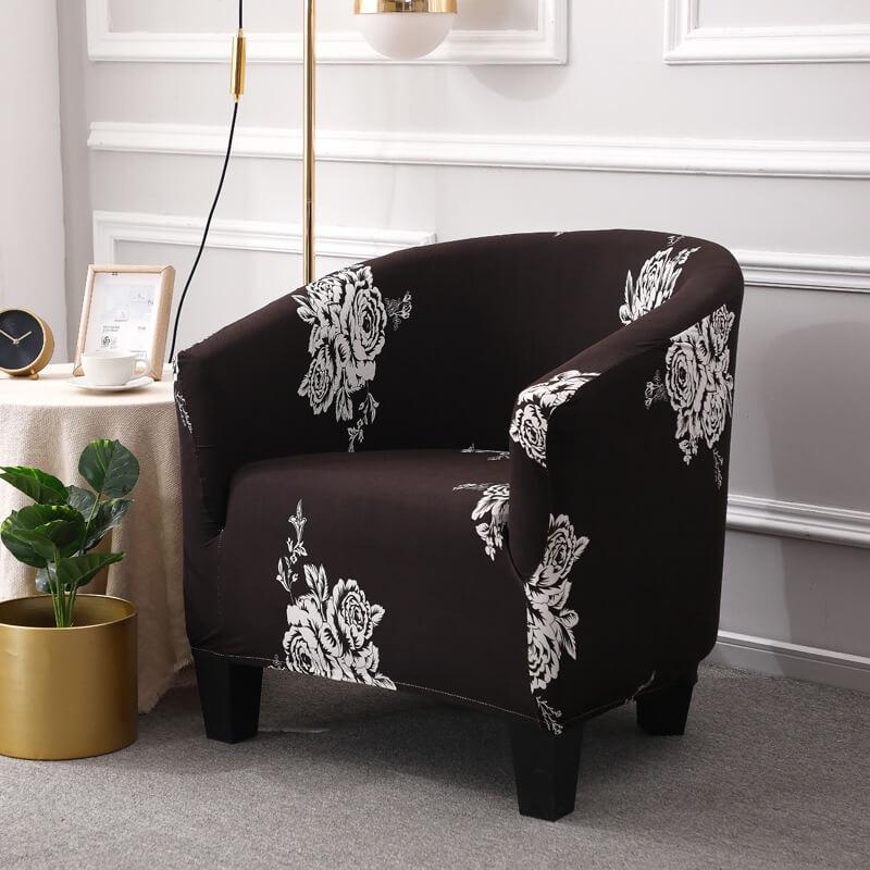 1-Piece Club Chair Slipcover, Stretch Tub Chair Covers