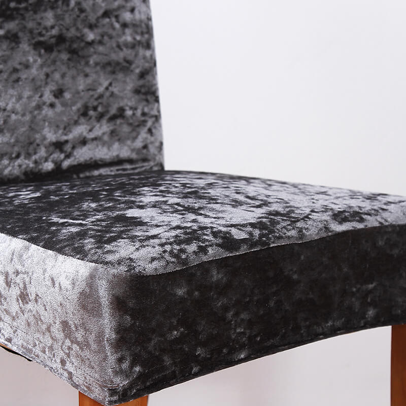 Crushed Velvet Dining Chair Covers