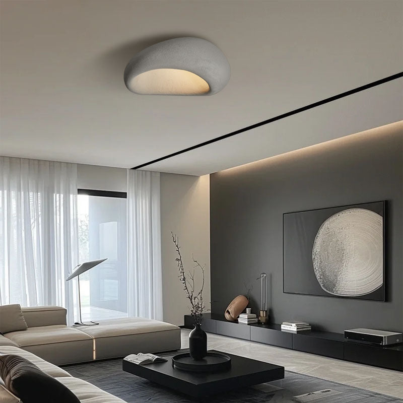 Modern Resin Ceiling Light Fixtures with 3-Color Lights