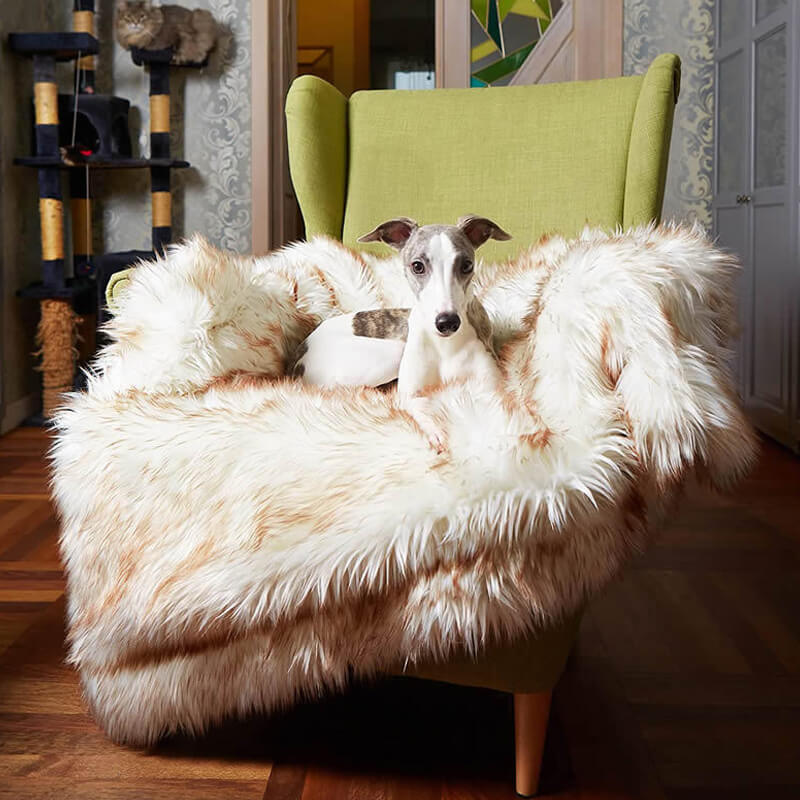 Fur Dog Blanket Couch Protector - Hair, Dirt, Liquid Protection