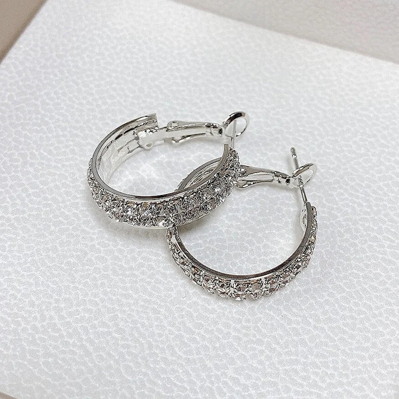 Sparkling Small Hoop Earrings