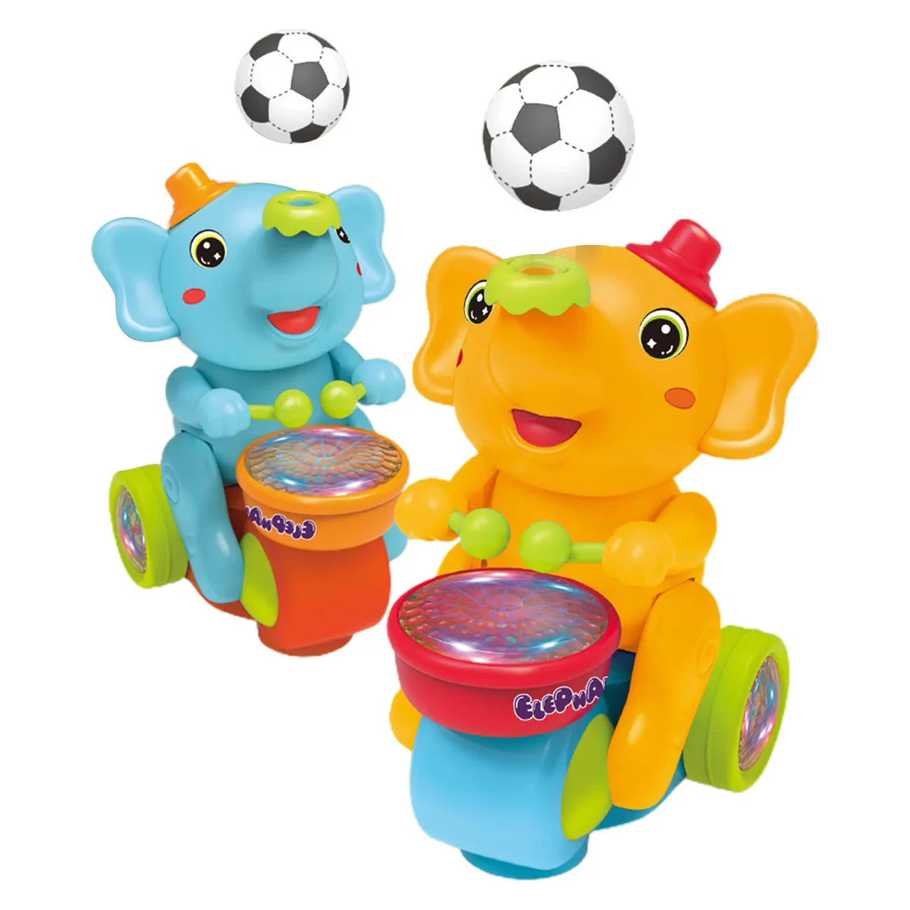 Musical walking elephant Drummer Toy