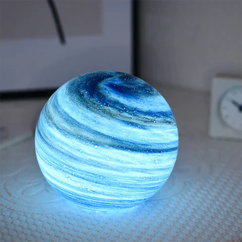 LunaCrystal – Elegante Glazen Maanlamp met Betoverende Kosmische Details voor Sfeervolle Ruimtes