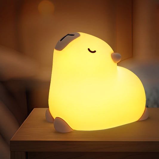 Squishy Silicone Yoga Capybara LED Night Light - Perfect Gift for Kids and Girls