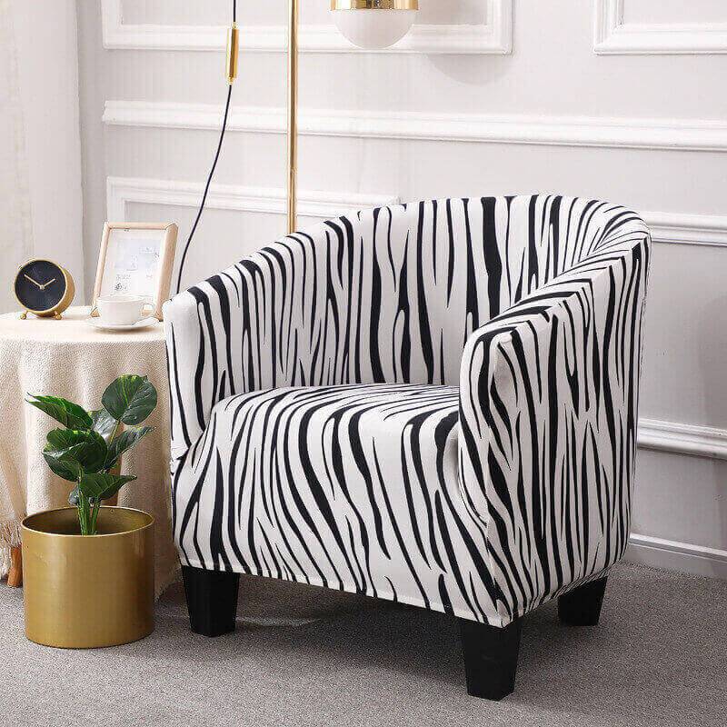 1-Piece Club Chair Slipcover, Stretch Tub Chair Covers