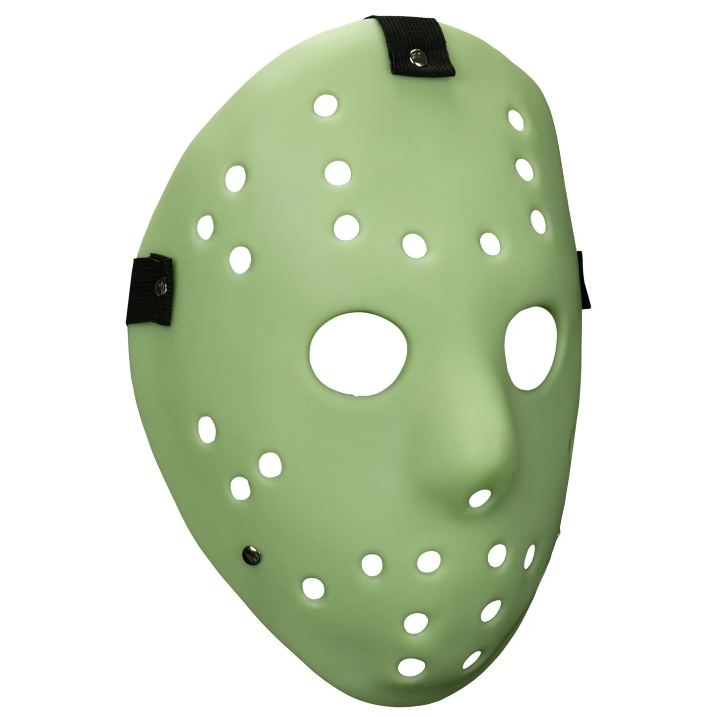 Horror Goalie Mask for Halloween – Glow in the Dark Injection Molded Slasher Costume Mask with Elastic Strap – Mabry Monsters