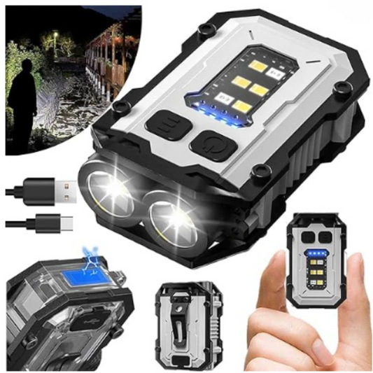 USB Rechargeable EDC Tactical Flashlight -Mini Portable Light for Outdoor Camping Hiking Emergency Running