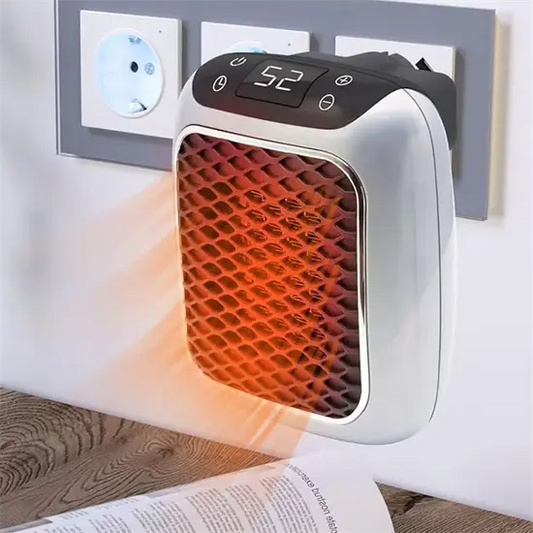 Electric Ceramic Compact Room Heater Timer Safe