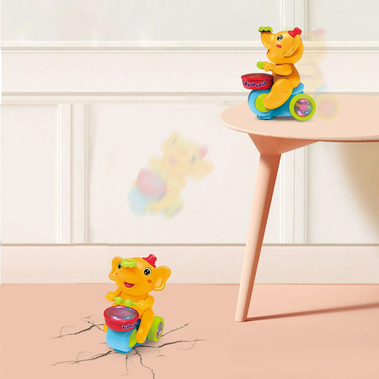 Musical walking elephant Drummer Toy