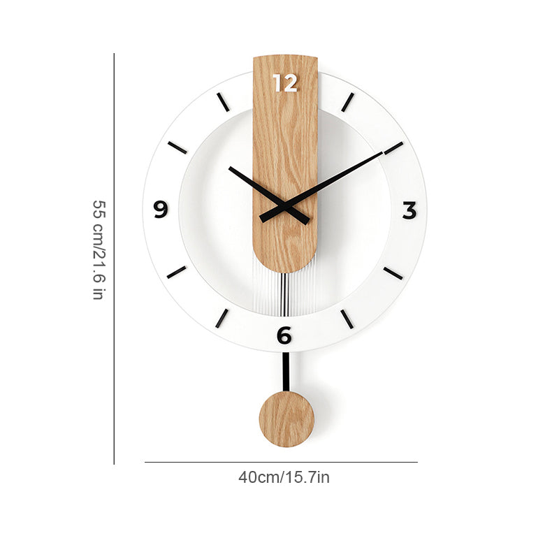 Modern Solid Wood Swing Wall Clock