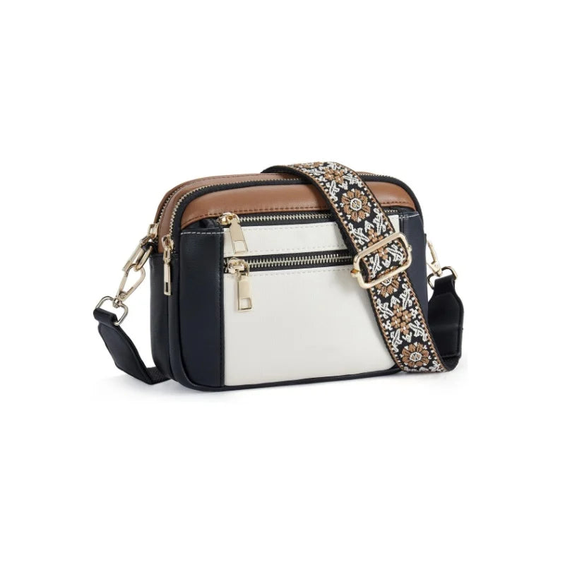 Handmade Crossbody Leather Bags with Colorful Straps - Stylish Purses & Wallets for Women
