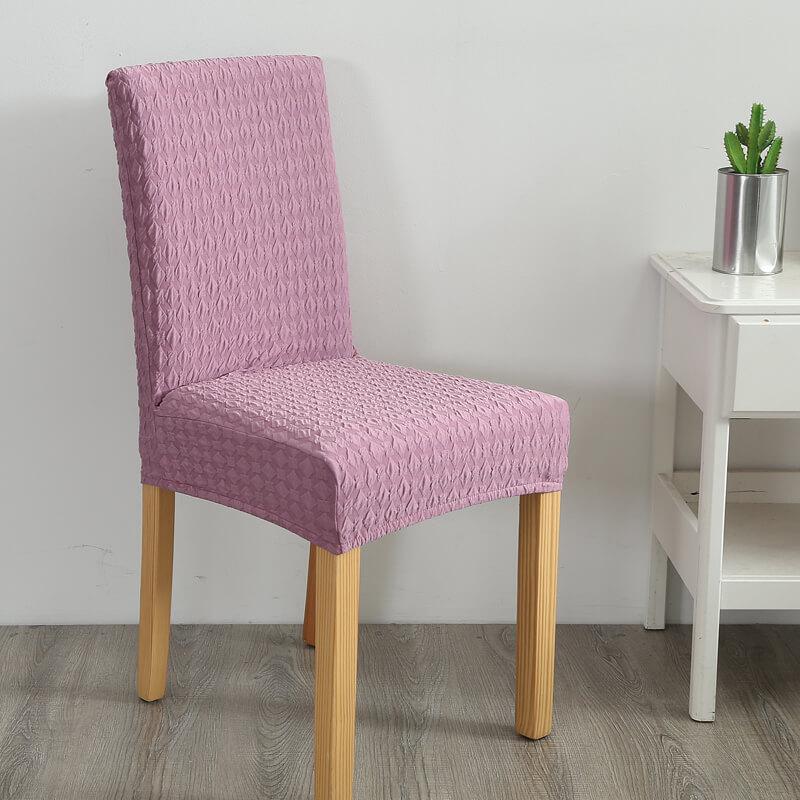Universal Stretch Solid Colored Jacquard Polyester Slipcovers