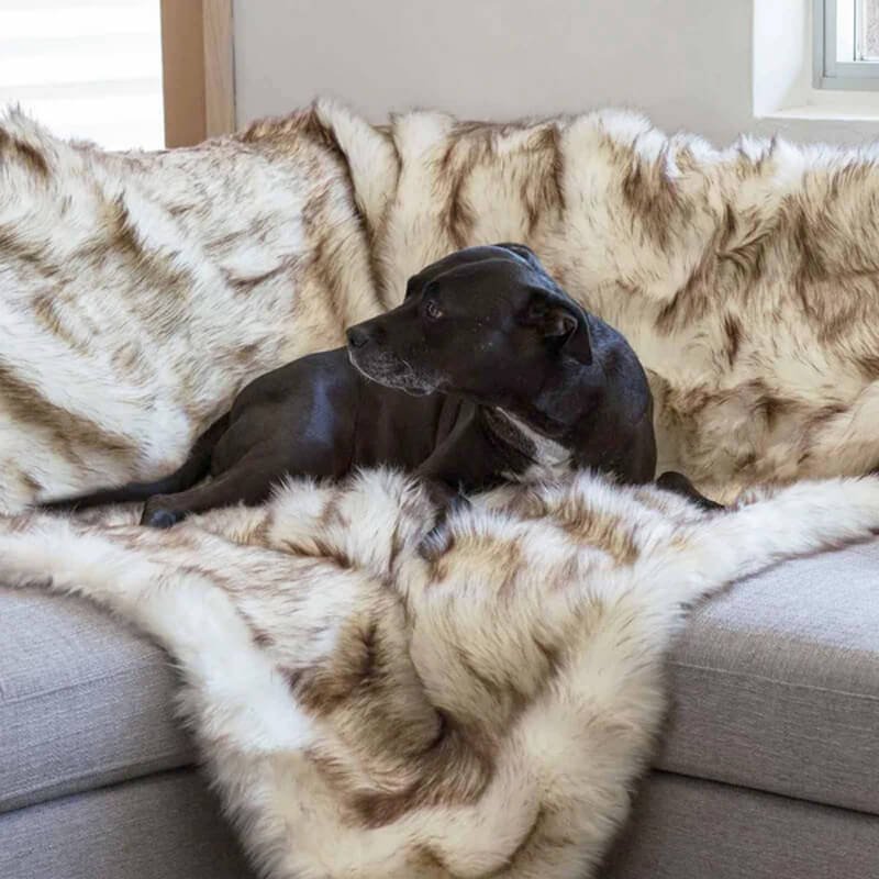 Fur Dog Blanket Couch Protector - Hair, Dirt, Liquid Protection