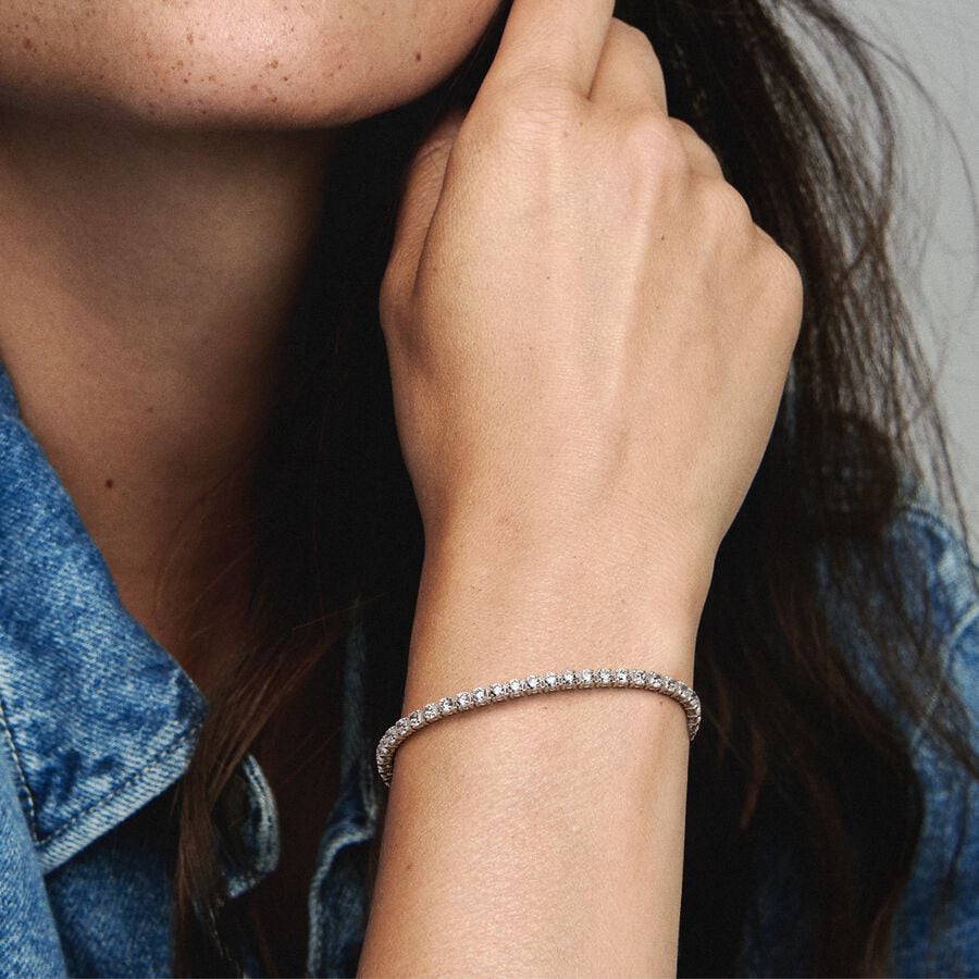 Tennis Pure 14k White Gold Bracelet