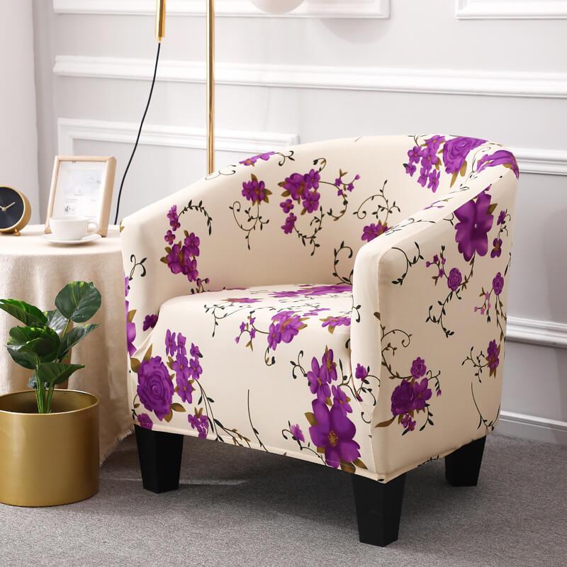 1-Piece Club Chair Slipcover, Stretch Tub Chair Covers