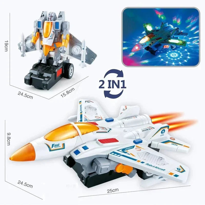 Electric Universal Transforming Police Car Toy