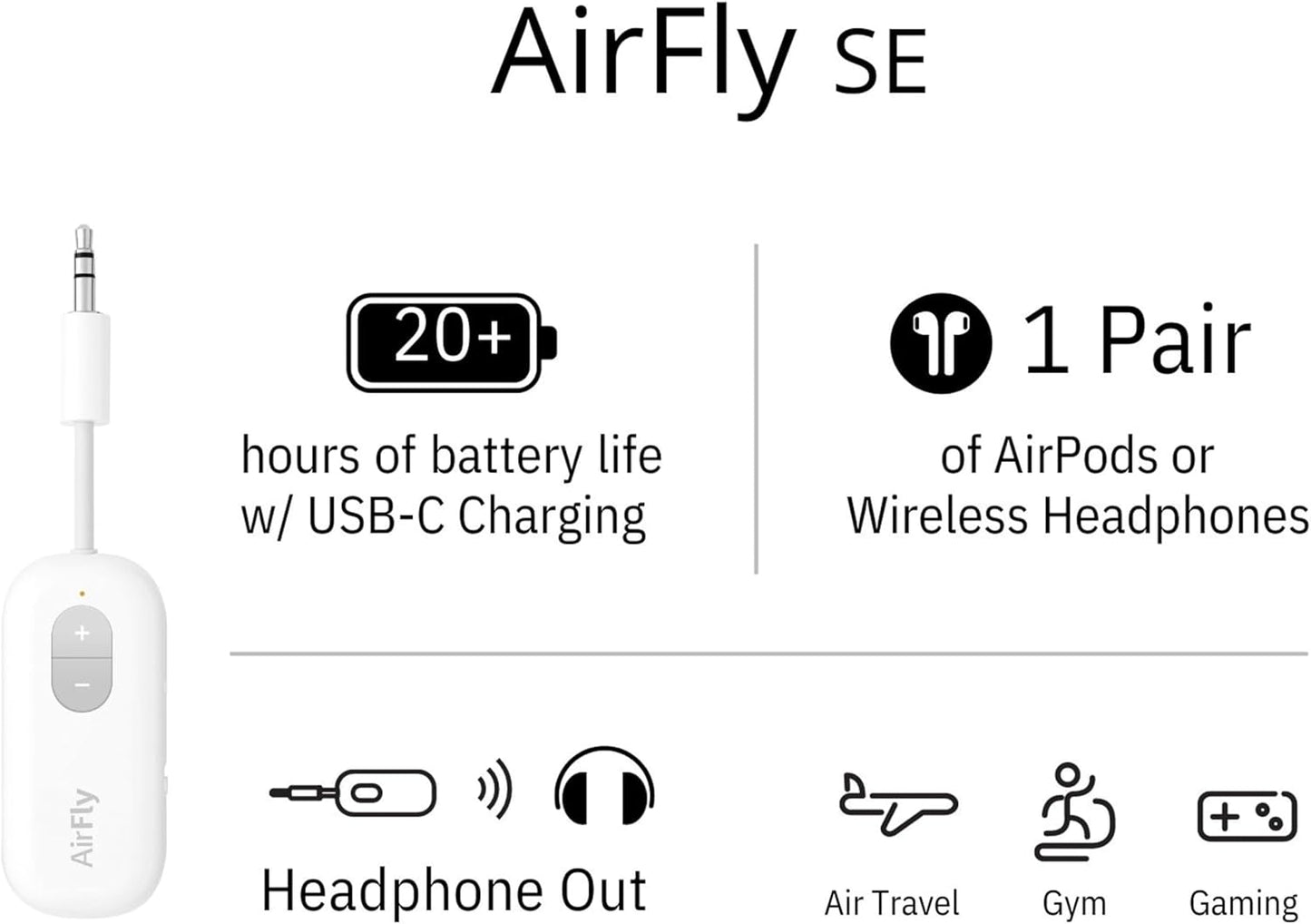 Twelve South AirFly Pro Bluetooth Audio Transmitter & HiRise 3 Deluxe MagSafe Charging Stand