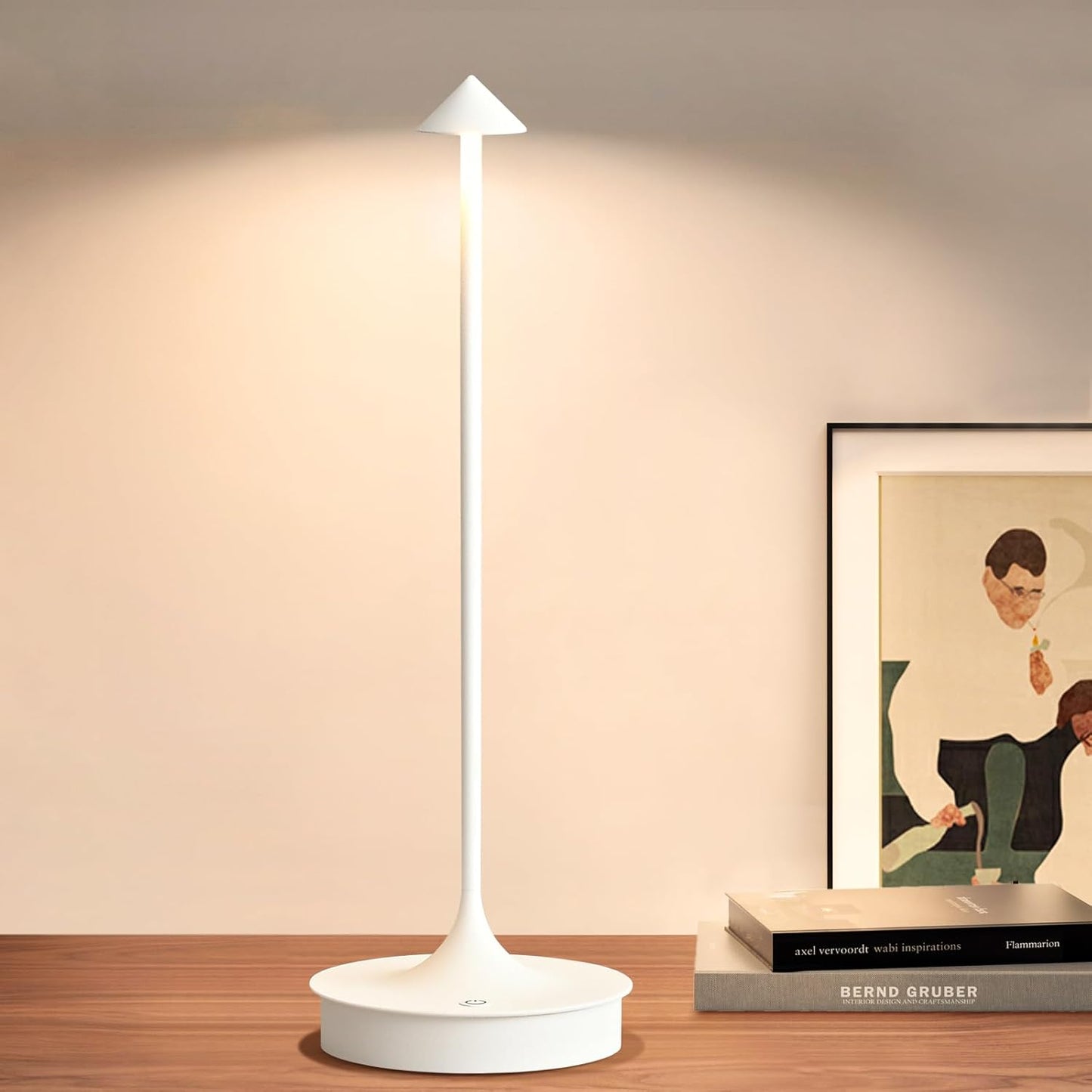 Waterproof Wireless Table Light - Set of 2 Cordless Table Lamp Rechargeable