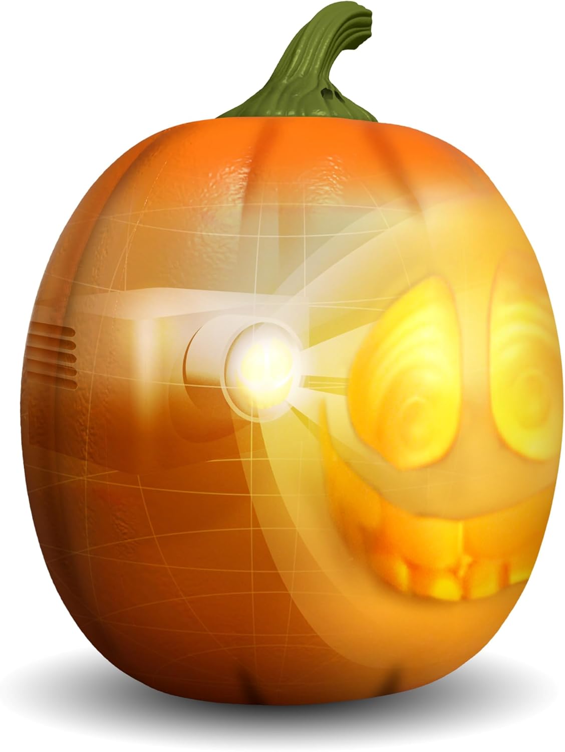 Animated Singing Halloween Pumpkin – Motion Sensor Talking Jack with Projected Face, Speaker, 80-Min Animation, USB or Battery Powered