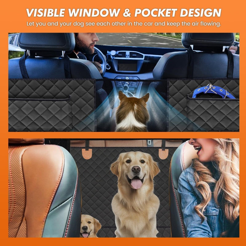 Scratch-resistant Pet Dog Car Seat Cover with Viewing Window