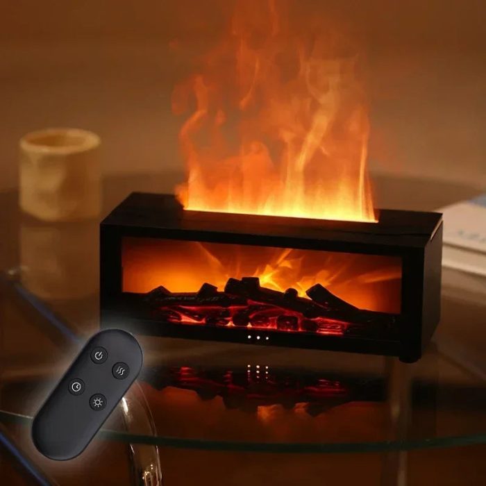 Luxury Flame-Effect Aroma Diffuser with LED Lighting