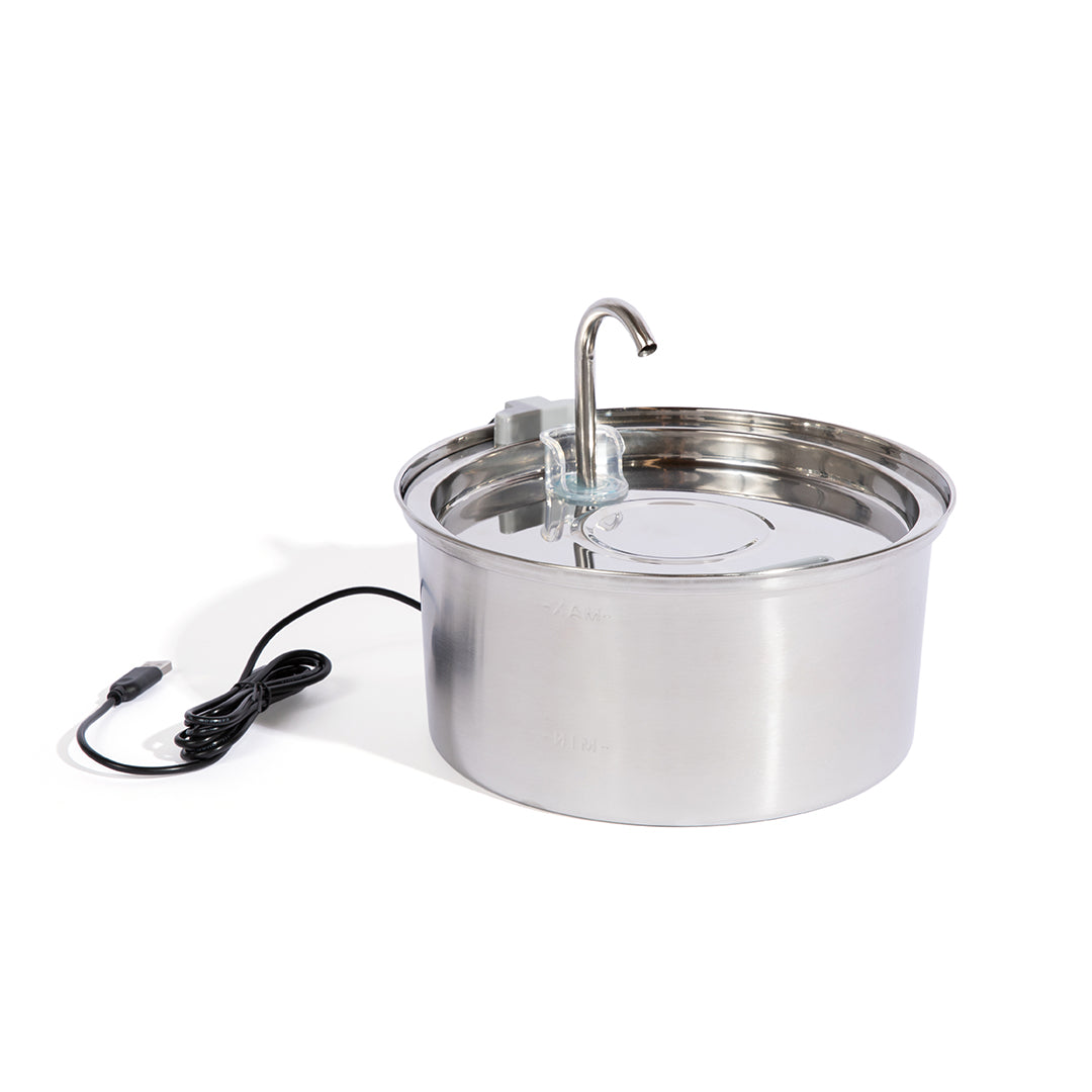 3.2 L Automatic Pet Fountain 304 Stainless Steel Cat Water Dispenser with Filter