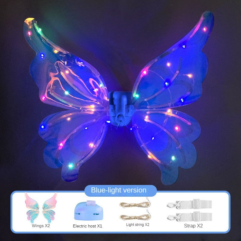 ShimmerFly Light-Up Butterfly Wings – Rechargeable LED Color-Changing Wings with Music & Motion for Kids & Adults, Festival & Costume Wear