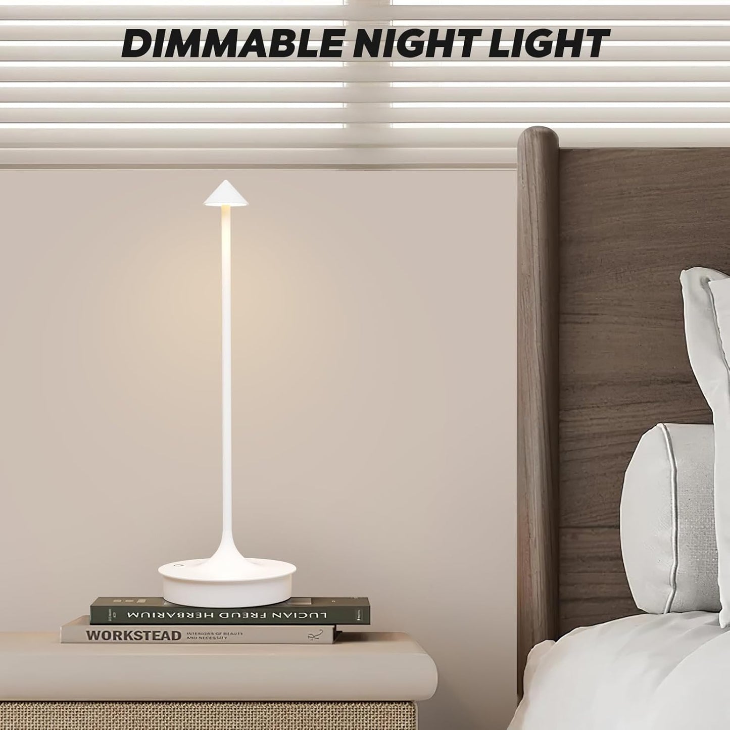 Waterproof Wireless Table Light - Set of 2 Cordless Table Lamp Rechargeable