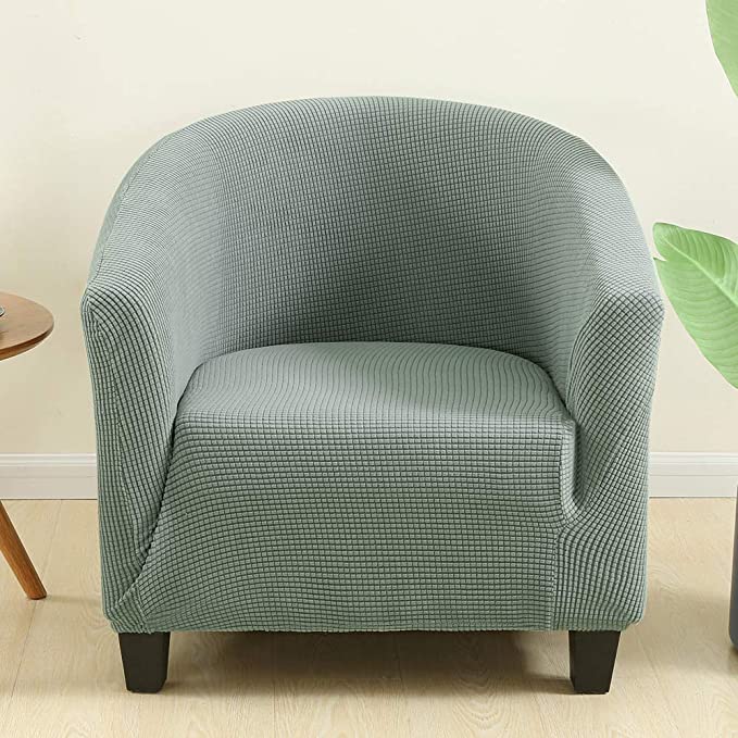 High Stretch 1-Piece Jacquard Club Chair Cover for Living Room