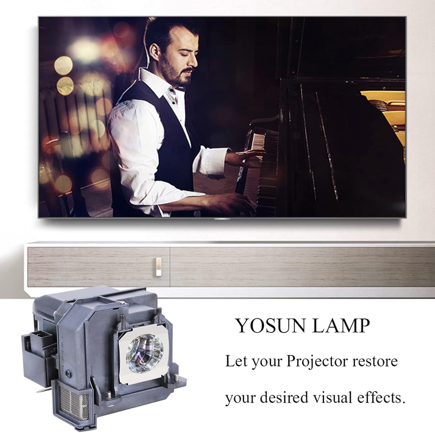 YOSUN V13H010L79 / V13H010L80 Replacement Lamp for Epson Projectors - BrightLink 585Wi, PowerLite 575W & More