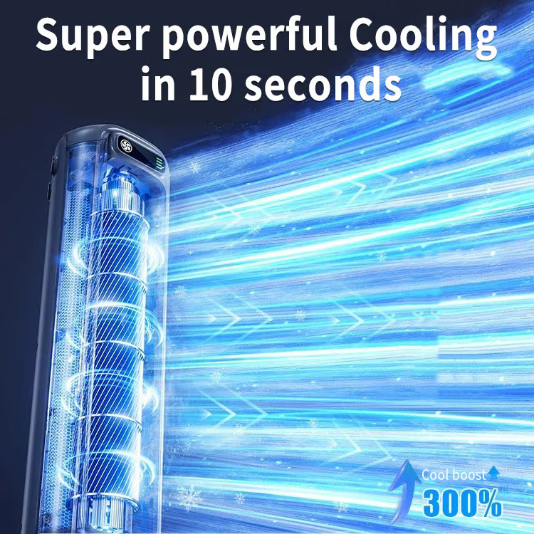 Wireless Tower Fan – Quiet, 3-Speed, Rechargeable