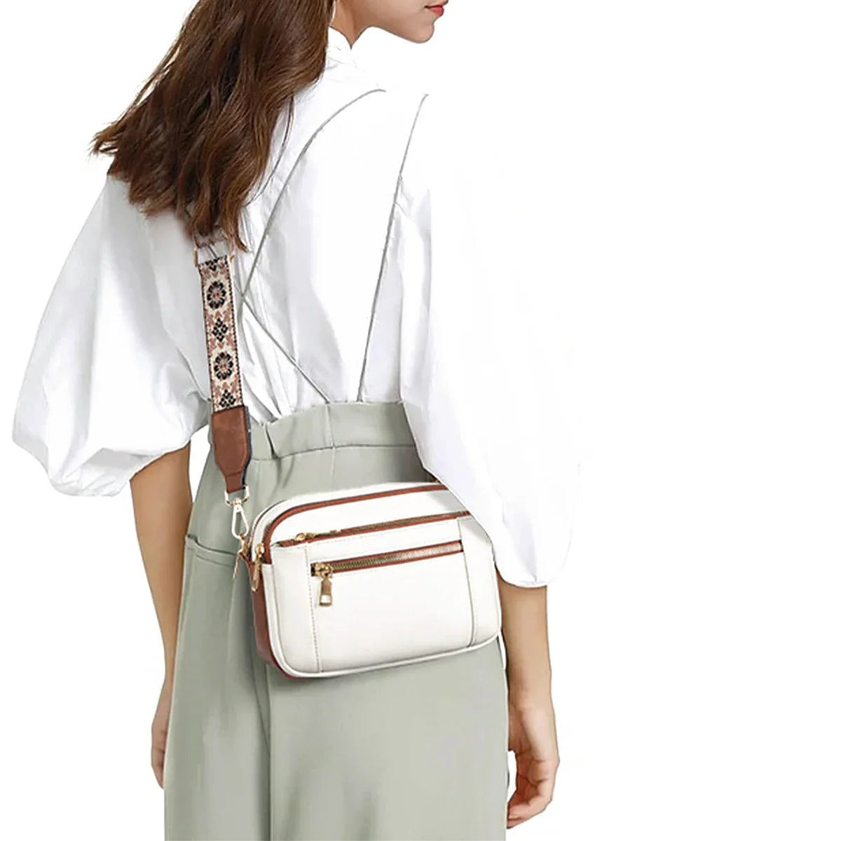 Handmade Crossbody Leather Bags with Colorful Straps - Stylish Purses & Wallets for Women