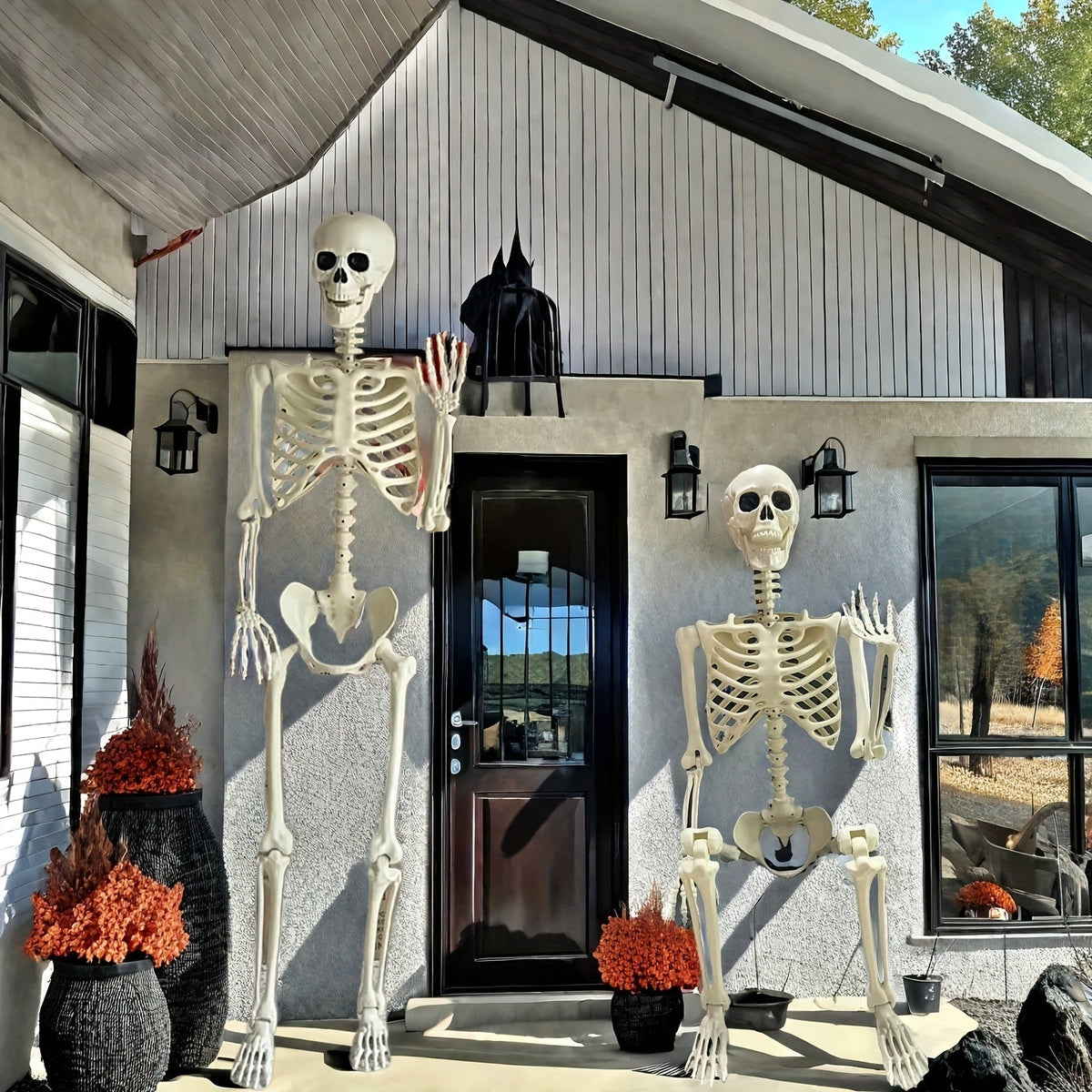 Large 5.5ft Halloween Skeleton Posable Outdoor Display Figure