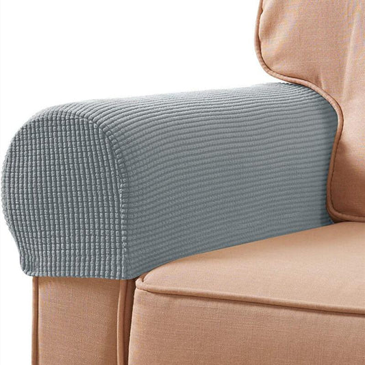 2 Pack Sofa Armrest Cover Stretch Fabric Anti-Slip Furniture Protector