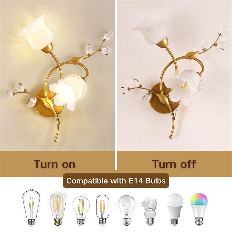 French Retro Flower Wall Sconce